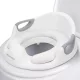 Reductor toaleta copii Navaris, cu capac si manere, 36x32x18 cm, antialunecare, alb, polipropilena/PVC