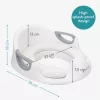 Reductor toaleta copii Navaris, cu capac si manere, 36x32x18 cm, antialunecare, alb, polipropilena/PVC