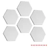 Set 6 panouri hexagonale Navaris pentru mesaje, 15x17,7 cm, cu pini si banda adeziva, 46230.05