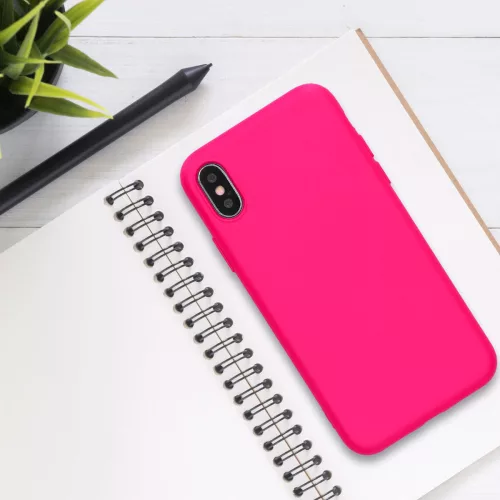 Husa Apple iPhone X / iPhone XS, Silicon, Roz, 49982.77