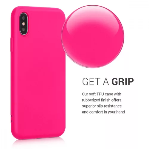 Husa Apple iPhone X / iPhone XS, Silicon, Roz, 49982.77