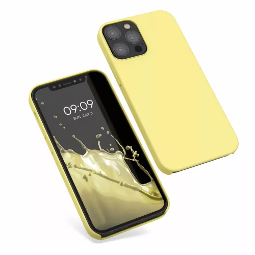 Husa Apple iPhone 12 / iPhone 12 Pro, Silicon, Galben, 52641.49