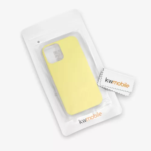 Husa Apple iPhone 12 / iPhone 12 Pro, Silicon, Galben, 52641.49