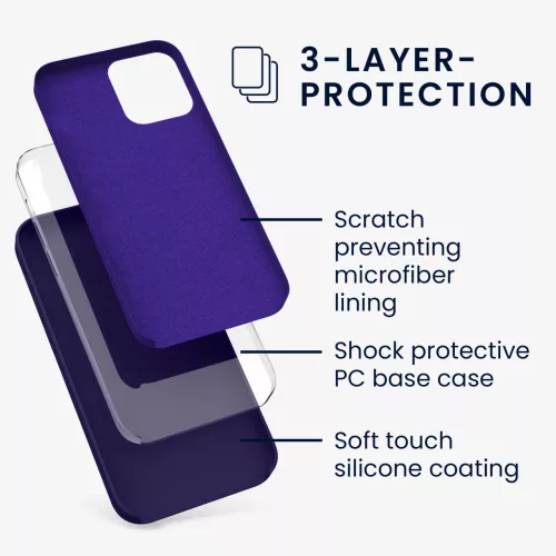 Husa Apple iPhone 12 / iPhone 12 Pro, Silicon, Albastru, 52641.182