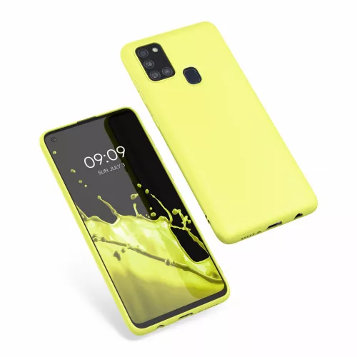 Husa Samsung Galaxy A21s, Silicon, Galben, 52494.195