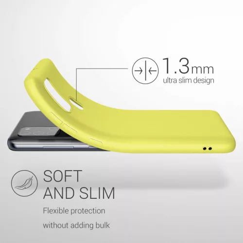 Husa Samsung Galaxy A21s, Silicon, Galben, 52494.195