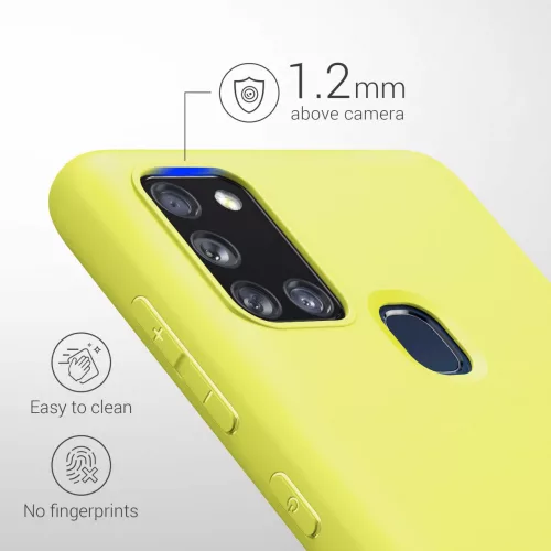 Husa Samsung Galaxy A21s, Silicon, Galben, 52494.195
