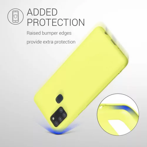 Husa Samsung Galaxy A21s, Silicon, Galben, 52494.195