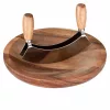 Set tocator rotund si cutit semicircular Navaris, 24x24x3 cm, pentru ierburi aromatice, 52978.01