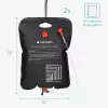 Set 2 x Dus solar de camping Navaris cu furtun si robinet, 20L, Negru, 45686.03.01