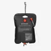 Set 2 x Dus solar de camping Navaris cu furtun si robinet, 20L, Negru, 45686.03.01