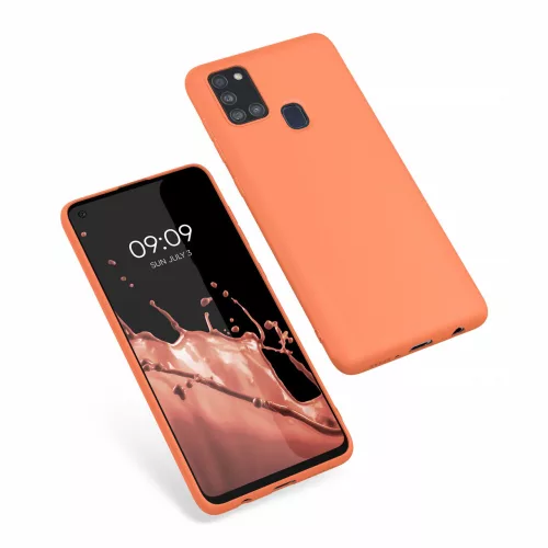 Husa Samsung Galaxy A21s, Silicon, Portocaliu, 52494.203