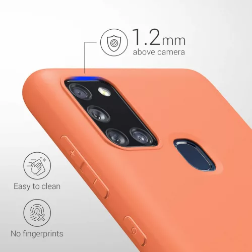 Husa Samsung Galaxy A21s, Silicon, Portocaliu, 52494.203