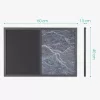 Tabla combinata Navaris, whiteboard magnetic si pinboard textil, 60x40 cm, accesorii, negru, textil/MDF