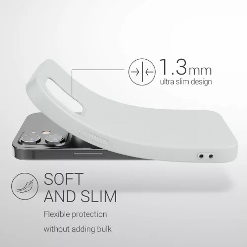 Husa Apple iPhone 12 Mini, Silicon, Gri, 53042.70