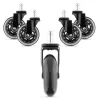 Set 5 Roti pentru scaun de birou tija 10mm/75mm, Rotabile la 360°, Kwmobile, 53129.01
