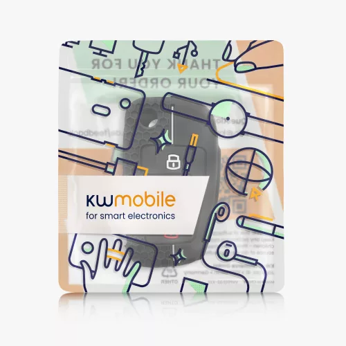Husa Cheie Auto pentru Audi - 3 Butoane, kwmobile, Silicon, Negru, 53134.03