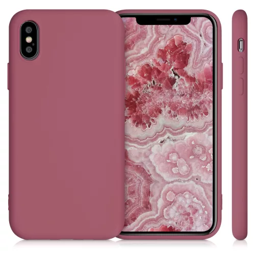Husa Apple iPhone X / iPhone XS, Silicon, Roz, 52975.167