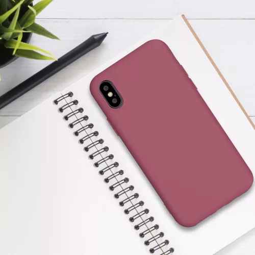 Husa Apple iPhone X / iPhone XS, Silicon, Roz, 52975.167