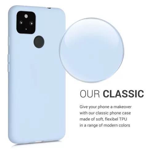 Husa Google Pixel 4a 5G, Silicon, Albastru, 51727.58