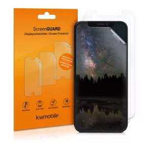   Set 3 Folii de protectie pentru Apple iPhone 12 / iPhone 12 Pro, kwmobile, Fata, Transparenta, 53817.1