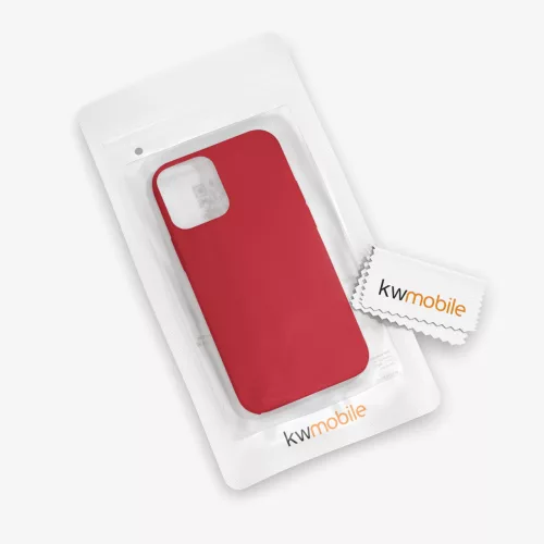 Husa Apple iPhone 12 / iPhone 12 Pro, Silicon, Rosu, 52641.208