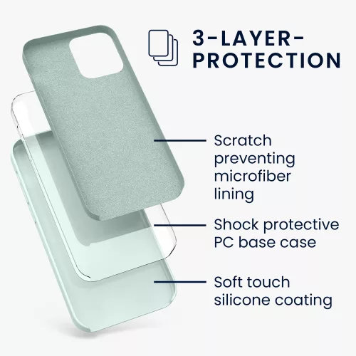 Husa Apple iPhone 12 Pro Max, Silicon, Albastru, 52644.200