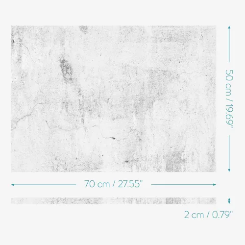 Tabla magnetica Navaris, design beton, 70x50 cm, planificare si notite, gri, MDF/otel