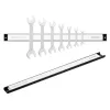Set 2 suporturi magnetice unelte Navaris, 61 cm, adancime 4 cm, montaj perete, negru, metal