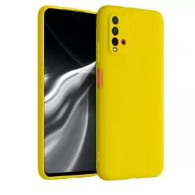 Husa Xiaomi Redmi 9T, Silicon, Galben, 54337.165