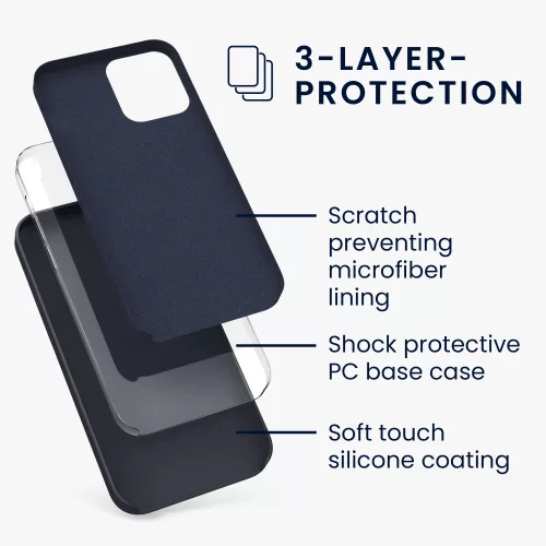 Husa Apple iPhone 12 / iPhone 12 Pro, Silicon, Albastru, 52641.186
