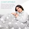 Patura grea Navaris, umplutura perle de sticla, 135x200 cm, 6.8 kg, gri, sticla/poliester/bumbac
