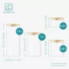 Set 4 Borcane de depozitare cu capac Navaris, 1400ml, 1000ml, 600ml si 300ml, 54600.02.04