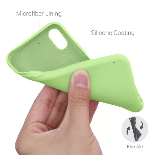 Husa Apple iPhone X / iPhone XS, Silicon, Verde, 49982.214