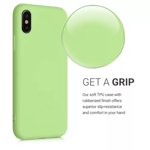 Husa Apple iPhone X / iPhone XS, Silicon, Verde, 49982.214