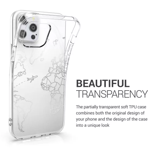 Husa Apple iPhone 12 / iPhone 12 Pro, Silicon, Silver, 53035.12