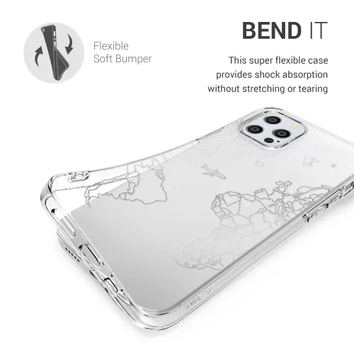 Husa Apple iPhone 12 / iPhone 12 Pro, Silicon, Silver, 53035.12