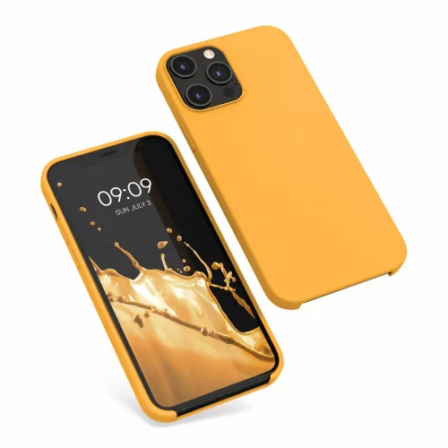Husa iPhone 12 Pro Max, Silicon, Galben, 52644.217