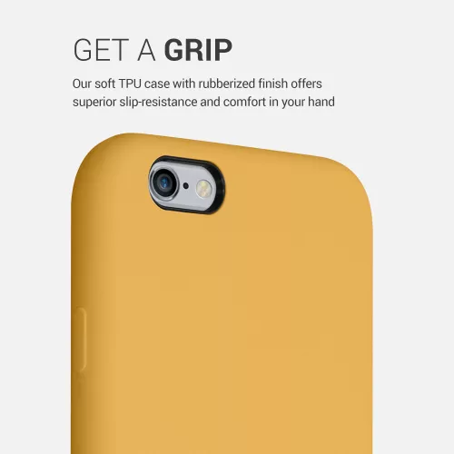 Husa Apple iPhone 6 / iPhone 6s, Silicon, Galben, 40223.217