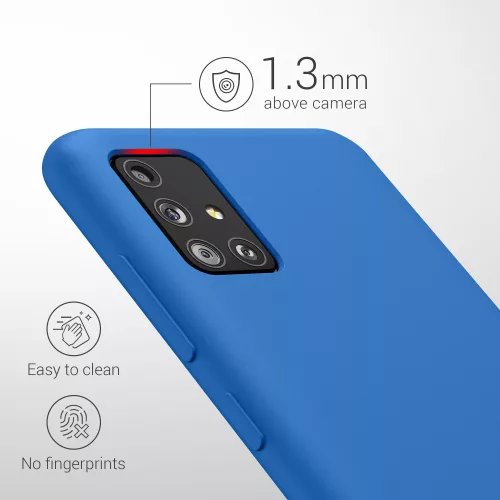 Husa Samsung Galaxy A51, Silicon, Albastru, 51197.189