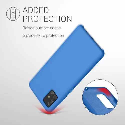 Husa Samsung Galaxy A51, Silicon, Albastru, 51197.189