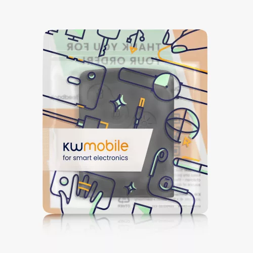 Husa Cheie Auto pentru Renault - 4 Butoane - Keyless Go, kwmobile, Silicon, Negru / Alb, 54808.02
