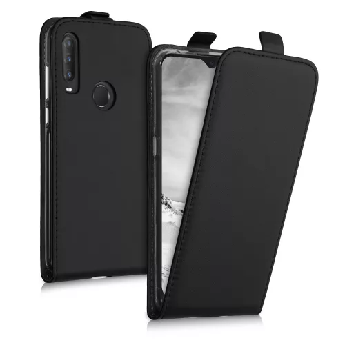 Husa Alcatel 1S (2020), Piele ecologica, Negru, 54800.01