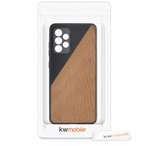 Husa Samsung Galaxy A52 / Galaxy A52 5G / Galaxy A52s 5G, Lemn, Maro, 54954.01