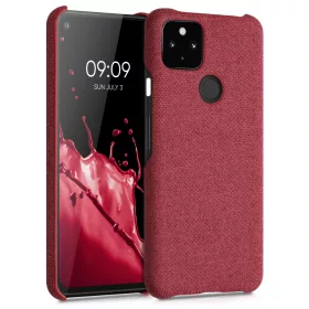 Husa Google Pixel 5a, Textil, Rosu, 54994.76