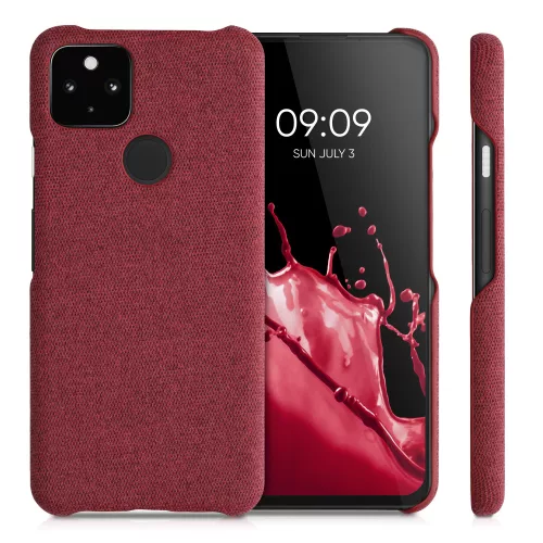 Husa Google Pixel 5a, Textil, Rosu, 54994.76