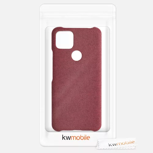 Husa Google Pixel 5a, Textil, Rosu, 54994.76