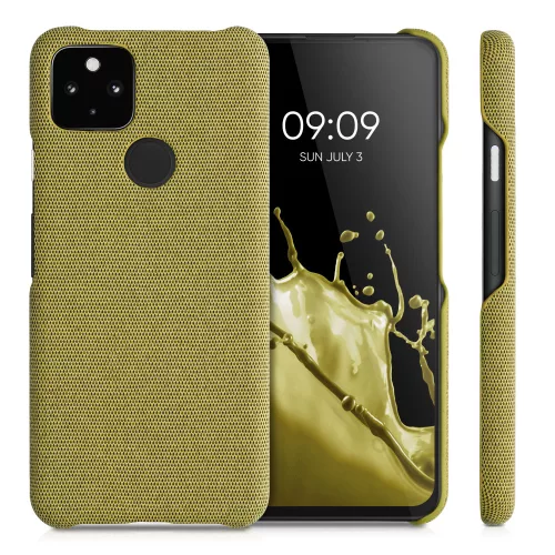 Husa Google Pixel 5a, Textil, Galben, 54994.06