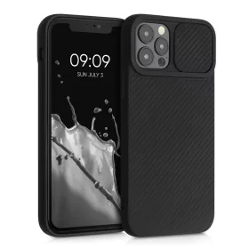 Husa iPhone 12 / iPhone 12 Pro, Silicon, Negru, 55098.01