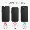 Husa iPhone 12 / iPhone 12 Pro, Silicon, Negru, 55098.01